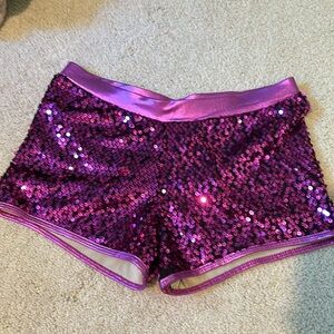 Sequined dance shorts
